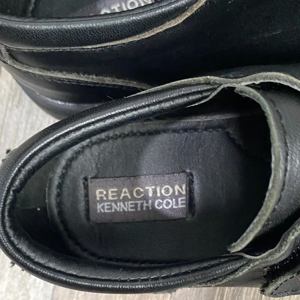Reaction Kenneth Cole Kids Black Leather Dress Shoes